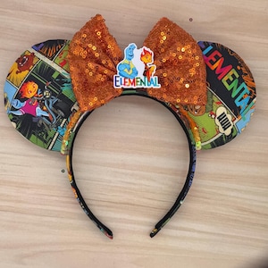Żywiołowe uszy myszy - Wade, Ember, ogień, woda, żywioł, Pixar, magiczne królestwo, Disneyland