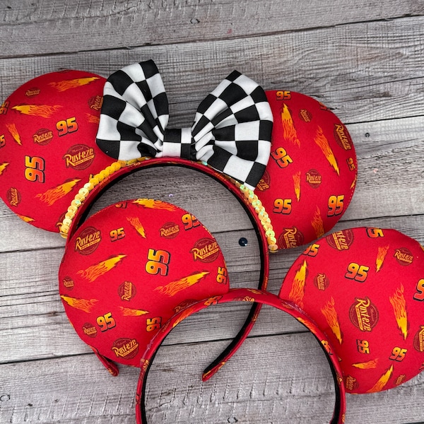 Lightning McQueen Cars Mouse Ears - Minnie, Mouse, Radiator Springs, Trucks, ca adventure