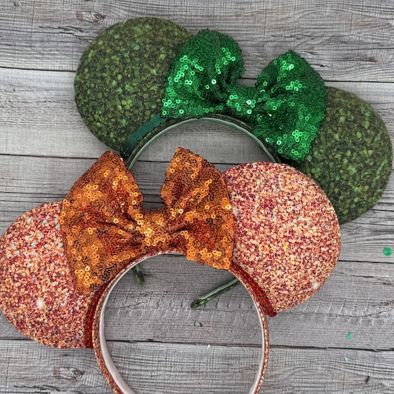 Sequin Mouse Ear Headbands - Green, Orange, Pink Amazon.com: RAZKO Mouse Ears Headband, Sequin Green Mice  main image 2