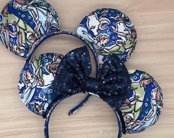 Orejas de Peter Pan - Nunca crezcas, Nunca jamás, Campanilla, Luces de hadas, Wendy, Garfio, Smee, Niños perdidos