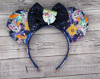 Orejas de Judy Hops - Minnie Mouse, Mickey Mouse, Nick Wild, Oficial Zootopia