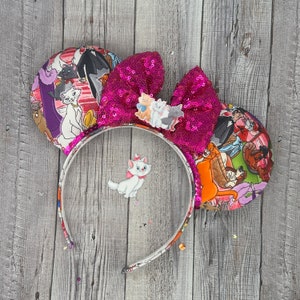 Aristocats Mouse Ears - Minnie Mouse, Mouse, Marie, duchess, O’Malley, Berlioz, Toulouse, cats, cat,
