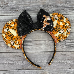 Tigger Mouse Ears - Winnie the Pooh, Piglet, Eeyore, Tiger, Minnie, Mouse, Mouse, , Heffalumps, Springs
