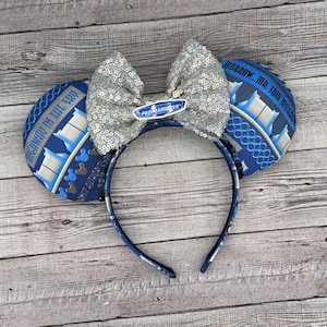 People Mover Mouse Ears: Sequin Bow, Disneyland Inspired