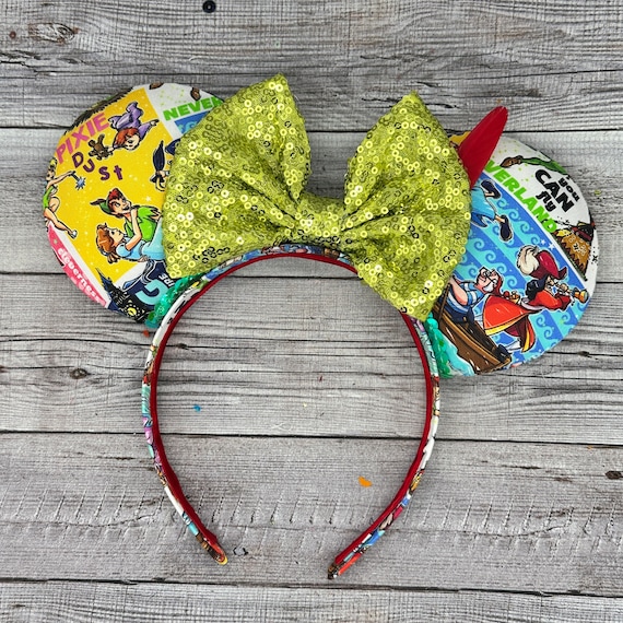 Disney Tinkerbell Peter Pan Ears Tinker Bell Sequined Ears Headband For Adults, Peter Pan  main image 3