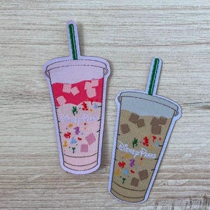 Ice Coffee Bucks Iron-on Patch -fuzzy, Classic, snack, Jacket, Backpack, Hat