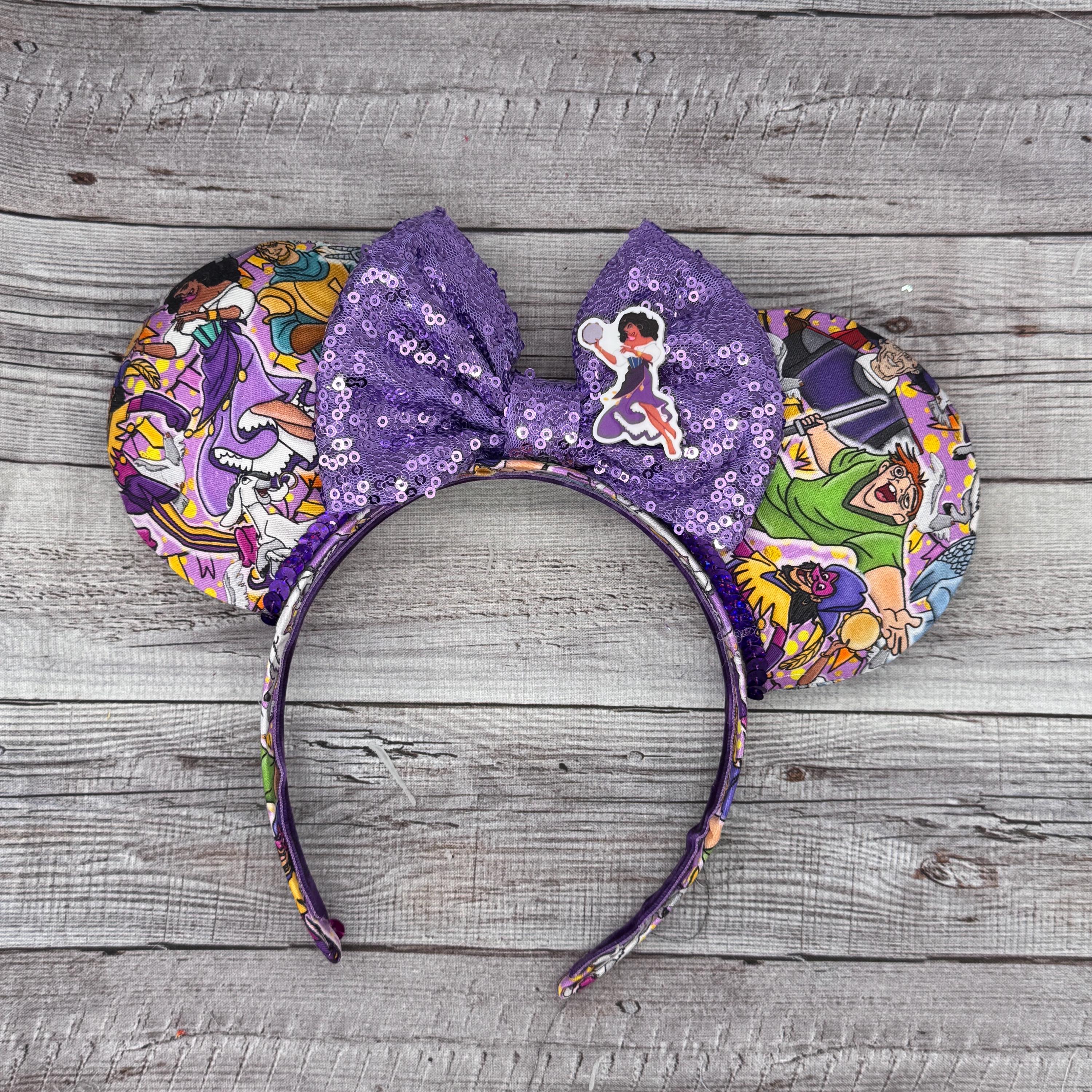 Esmeralda Mouse Ears: Hunchback of Notre Dame, Purple Sequin 