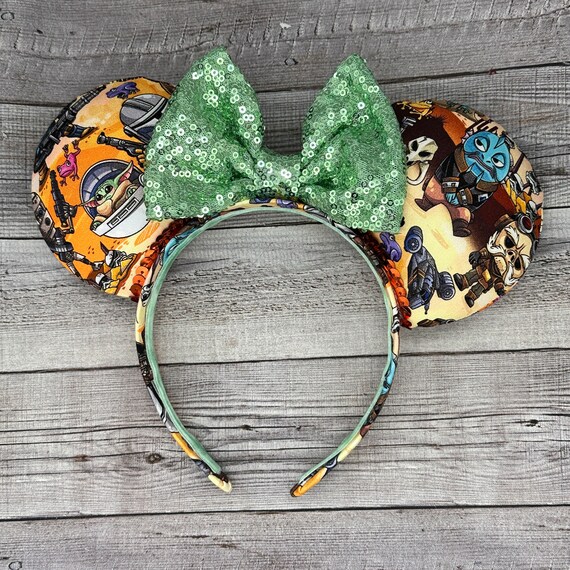 Mandalorian Mouse Ears - Baby Yoda, Minnie, Mouse, Star Wars  display picture 1