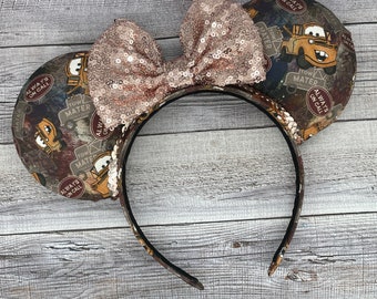 Oreilles de souris Tow Mator - Minnie, souris, ressorts de radiateur, camions, aventure, voitures, course, foudre, towmater