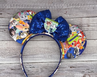 Zootopia Nick y Judy Ears - Minnie Mouse, Mouse, Nick Wild, Oficial Judy Hops