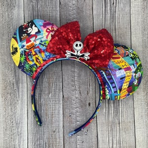 Haunted Mansion Nightmare Christmas Mouse Ears - Minnie, Mouse, Mouse, land, Disney, Halloween, Christmas, Jack Skellington, World