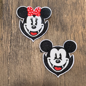 Vampire Mickey Iron on patch - halloween, party, spooky