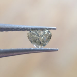 0.19 Carat Loose Natural Champagne Heart Shaped Diamond.