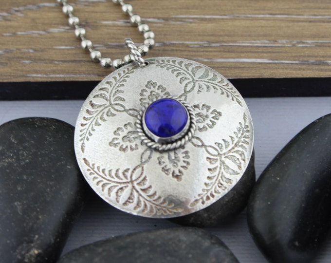 Lapis Mandala Pendant