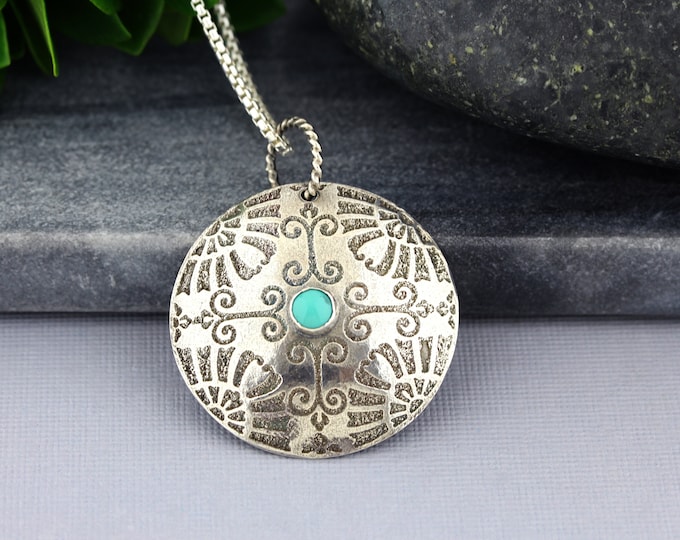 Turquoise Mandala Pendant