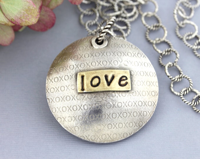 Love XO necklace in Silver and Gold