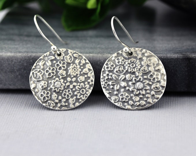 Sterling Silver Flower Earrings