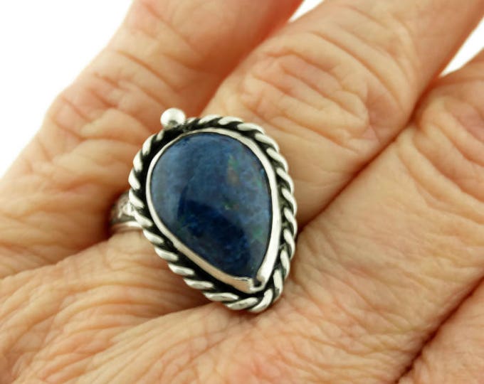 Azurite malachite ring, Size 8, Stone ring