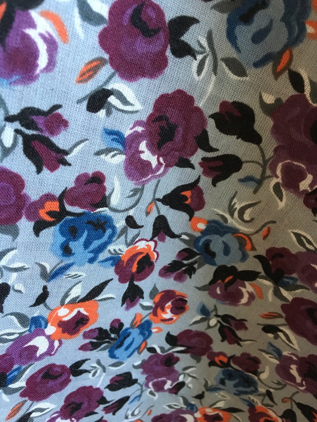 Rosewood Fabrics Inc. Poly/cotton Blend Floral Fabric Etsy Ireland