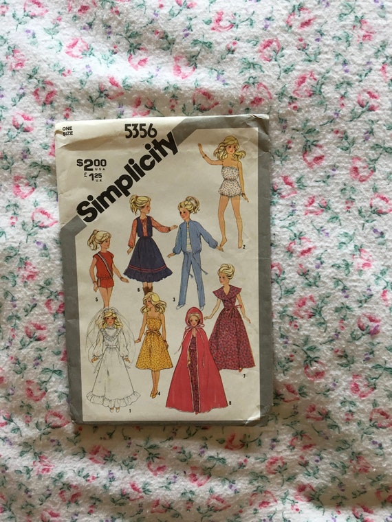 5637 Simplicity Doll Clothes Wardrobe Pattern For Barbie And Etsy