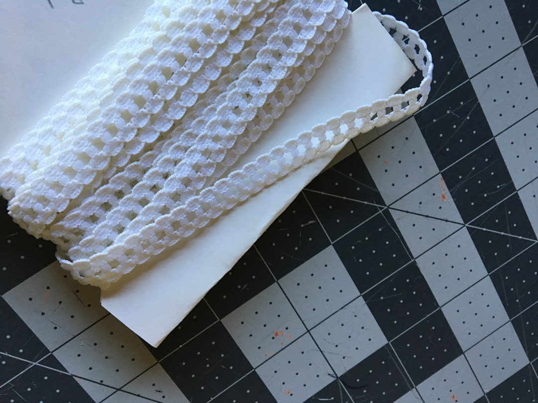 Insertion Lace Trim. 1/2 White. 100 Polyester Etsy
