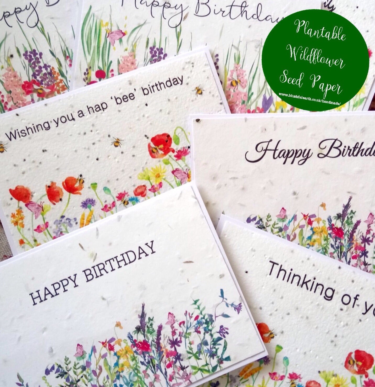 Plantable Birthday Card Plantable Wildflower Seed Paper Etsy UK