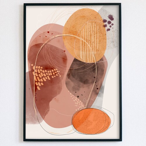 Chasing Shadows, Large wall art print, Colorful Art, Contemporary Art, Neutrals, Abstract landscape art, Nature Art Print, Mixed media art