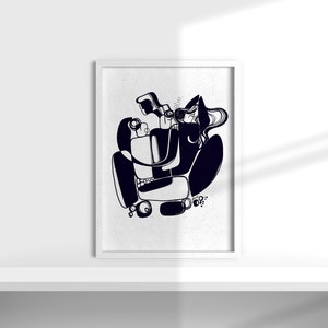 Set of 3 Large Wall Art Prints, Black & White Abstract Art, Contemporary Art, Gallery Wall Art, Mid-Century Modern Art Prints, Minimal Art, SoulCurryArt, Soul Curry Art, Ishita Banerjee