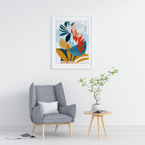 Mid Century Modern, Modern, Abstract, Nature Art, Abstract