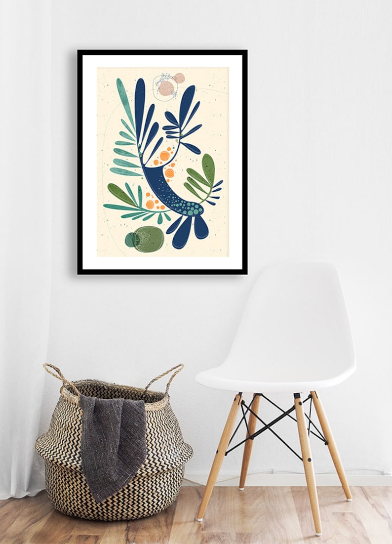 Jardin Large Format Wall Art Print Modern Abstract Art Etsy