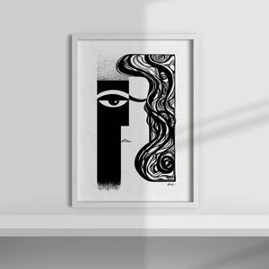 Set of 3 Large Wall Art Prints, Black & White Abstract Art, Contemporary Art, Gallery Wall Art, Mid-Century Modern Art Prints, Minimal Art, SoulCurryArt, Soul Curry Art, Ishita Banerjee