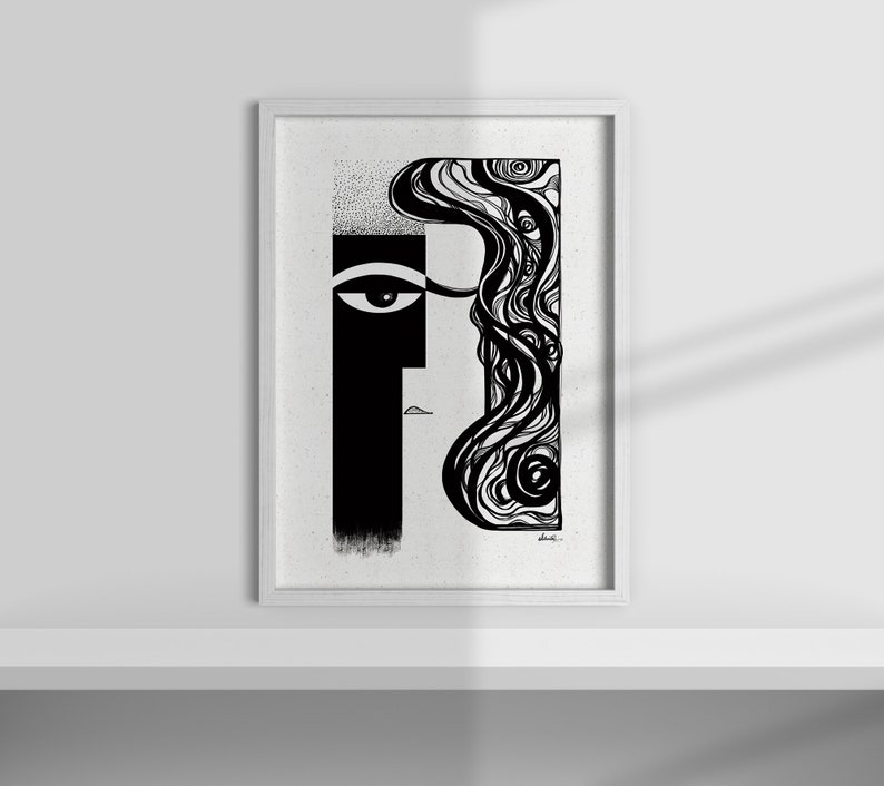 Set of 3 Large Wall Art Prints, Black & White Abstract Art, Contemporary Art, Gallery Wall Art, Mid-Century Modern Art Prints, Minimal Art, SoulCurryArt, Soul Curry Art, Ishita Banerjee