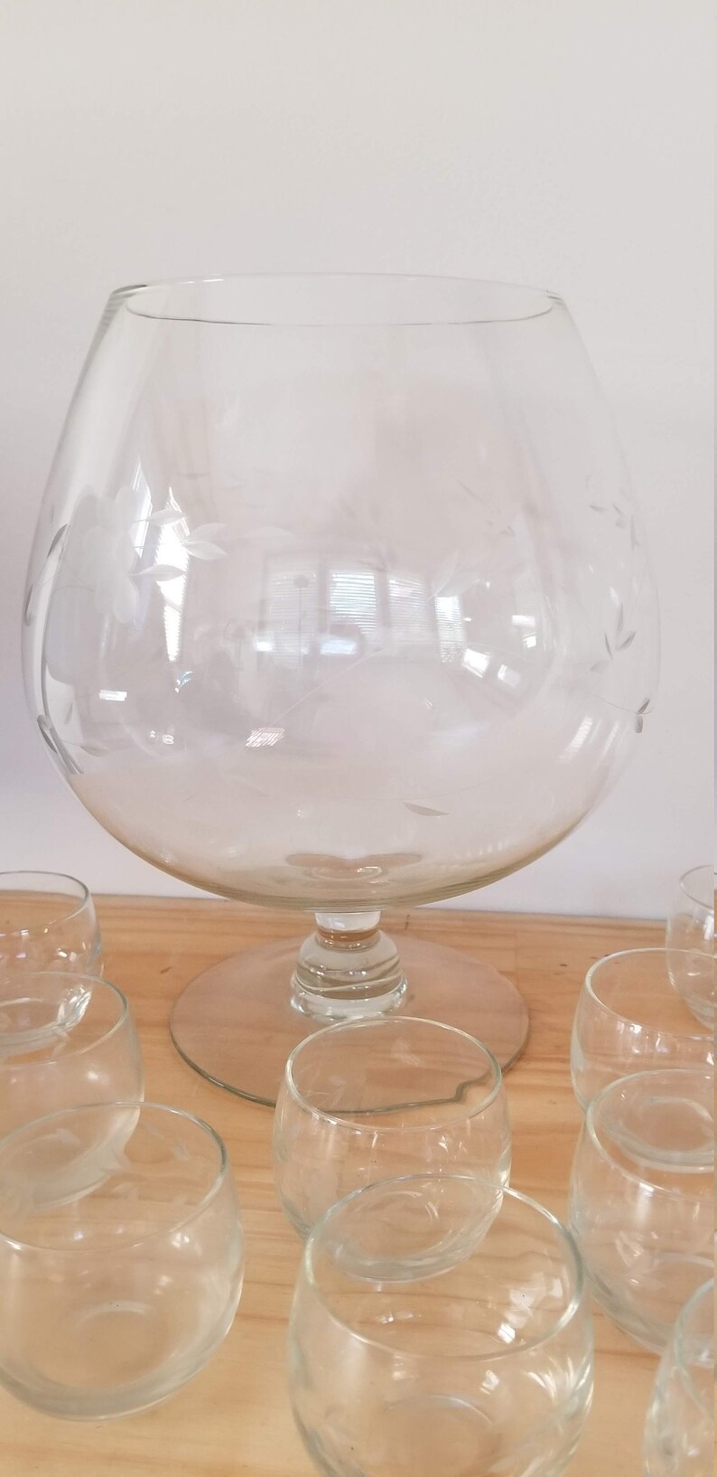 Vintage Princess House Punch Bowl and 10 Glasses Etsy