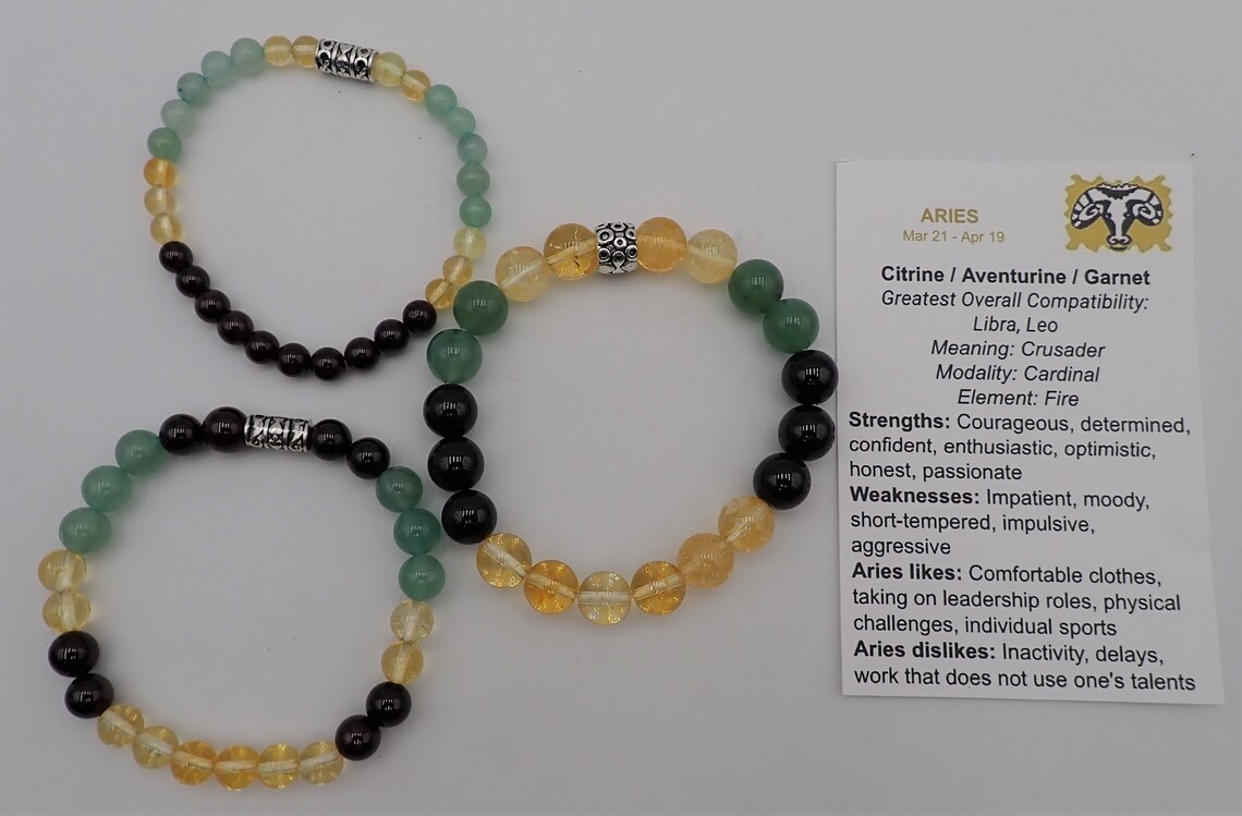 Zodiac Beaded Gemstone Bracelets jan 20 July 22 Etsy