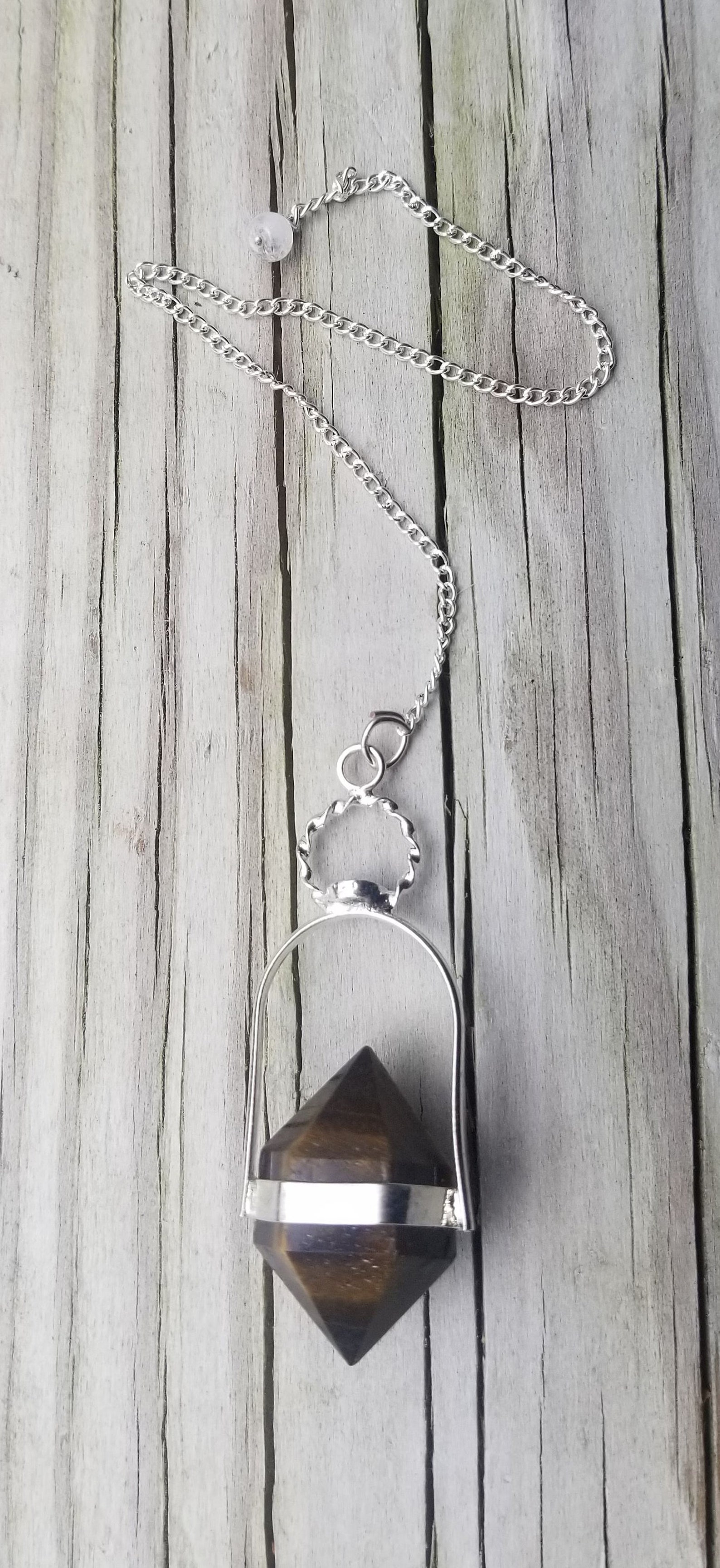 Double Terminated Gemstone Pendulum Etsy