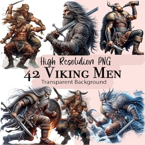 Aquarelle Viking Clipart, 42 Png Viking, Viking Cutfile, Clipart scandinave, mythologie nordique, Nordic Clipart Png, valhalla PNG