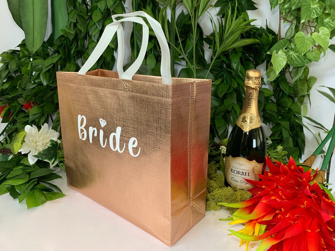 Rose Gold and Gold Bachelorette Bags Etsy