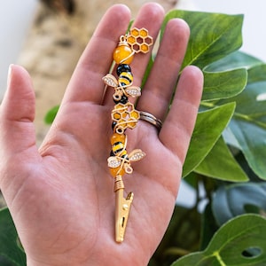 Clip abeille pour baguette en cristal, cadeau pour maman, accessoires pour fumeurs printaniers, clip pour carte de crédit, porte-cigarette, clips multi-usages | 4,5 pouces
