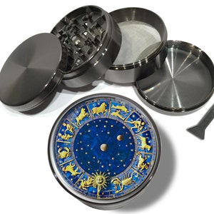 Astrology Grinder, Grinder With Catcher, Herb Grinder, Zodiac Grinder, Cute Grinder, Cool Grinder, Tobacco Grinder, Mothers Day Gift