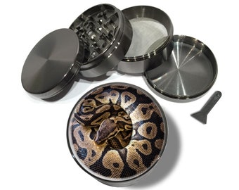 Ball Python Grinder, Schlange Coiled Up Grinder, Grinder mit Fänger, Extra Große 5 Teilig, Gewürz Tabak Grinder, ExpressionGifts