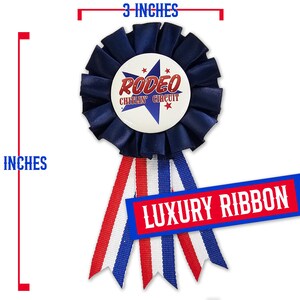 Rodeo Chitlin Circuit Tour Ribbon Button, Concert Accessories, Western Outfit, Cowgirl Brooch, Bachelorette Sash, Country Music Merch,6 Inch