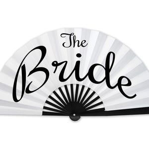 The Bride Hand Fan, Wedding Clack Fan, Bridal Party Fan, Wedding Gift, Summer Style Hand Fan, Bachelorette Gift, White Folding Fan,Hen Party
