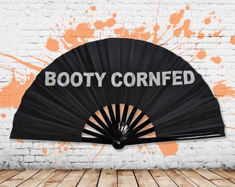 Abanico vaquero plegable, abanico Western Clack, decoración para despedida de soltera, abanico de mano de maíz Booty, abanico Clack grande, abanicos de mano, regalo, 26 pulgadas