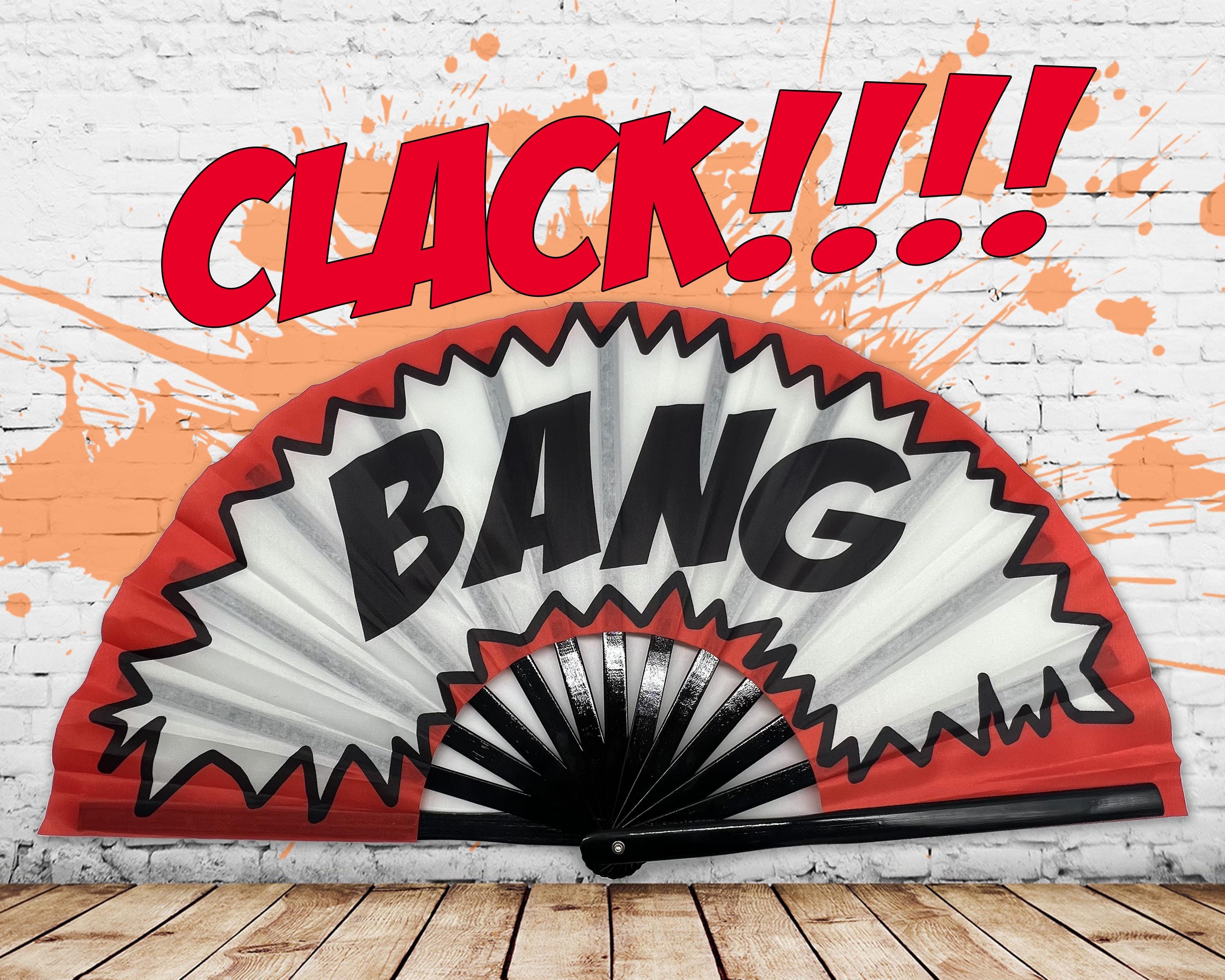 Clack Fan For Line Dancing, Western Cowboy Concert Merch, Bang Hand Fan, Halloween Costume Accessory, Carter Show,Foldable Festival Fan 26In