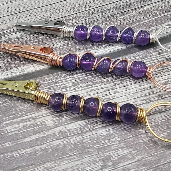 Crystal Cigarette Holder Ring, ATM Card Grabber, Smoking Accessories, Gifts For Her, Credit Card Clip, Beaded Wand Clip, Multi Use Clips