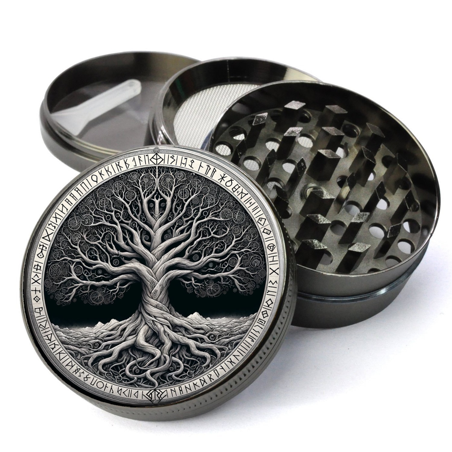 where to buy a tobacco grinder Yggdrasil Herb Grinder, Gifts for Men, Old Norse Tree of Life, Graduation  Gift for Him, Gothic Grinder With Catcher,mystical Tobacco Grinder