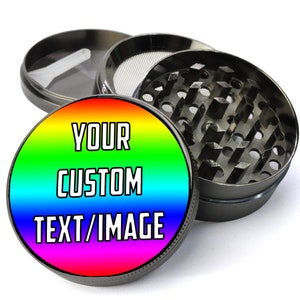 Großer Grinder nach Wunsch, Grinder mit Gravur, personalisiertes Geschenk, Grinder nach Mass mit Fänger, Foto Grinder, Grinder 5-teilig -Text oder Bild hinzufgen