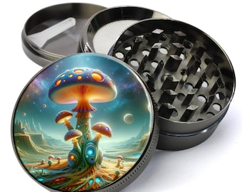 Molinillo de setas alienígenas, Molinillos para festivales de verano, Molinillo de hierbas con recolector, Molinillos geniales, Molinillos femeninos, Molinillo más curioso, Molinillo del desierto