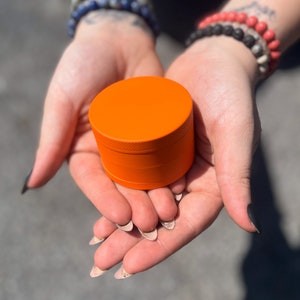 Orange Herb Grinder, Fall Hosting Decor, Cool Gadgets, Spice Mill, Fall Style Gift, Large 2.5 Inch Grinder, Host Gift, Tobacco Crusher