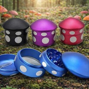 tobacco grinder sizes GA Aluminum Blue 42 mm 4-Part Aluminum Herb